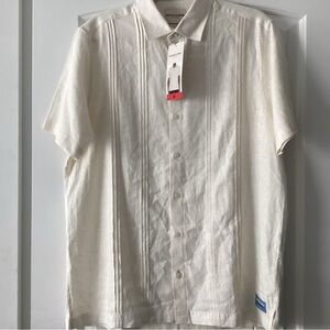 Scotch & Soda Men's Off-White Woven Button Down Shirt